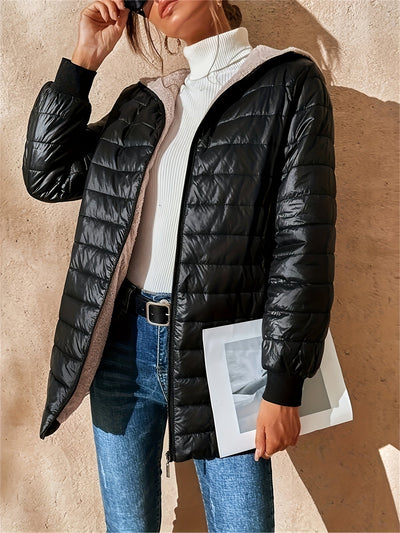 Kapuzenjacke mit Reißverschluss - Lässige Langarmjacke für den perfekten Alltagslook