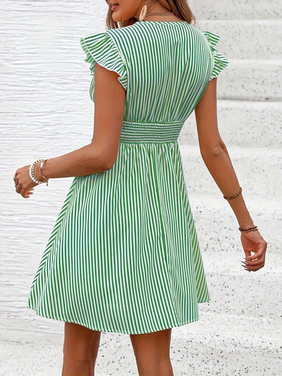 Hellblaues Streifen-Sommerkleid - Sophia