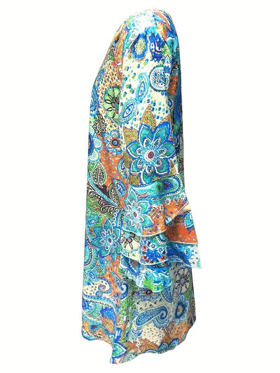 Buntes Boho-Kleid mit Paisleymuster - Mia