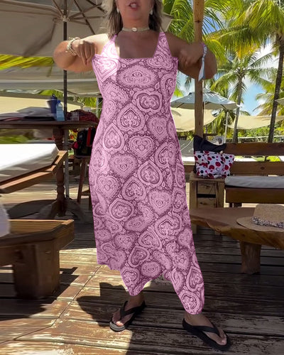 Badeanzug Strapless Herz Urlaub Druck