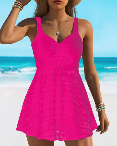 Badeanzug Premium Spitze Halterneck