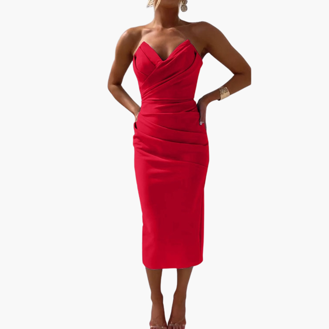 Elegantes trägerloses Kleid für Frauen - figurbetont und stilvoll