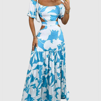 Arden - Elegantes Midikleid im unregelmäßigen Schnitt mit Ausschnitten