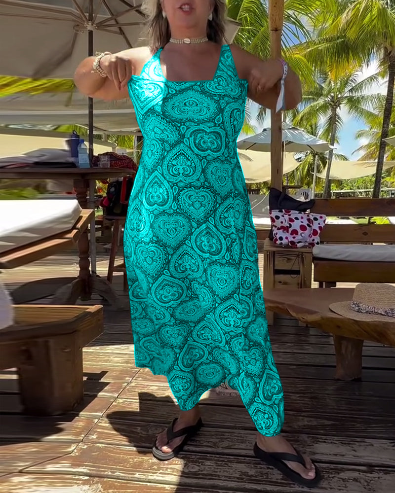 Badeanzug Strapless Herz Urlaub Druck