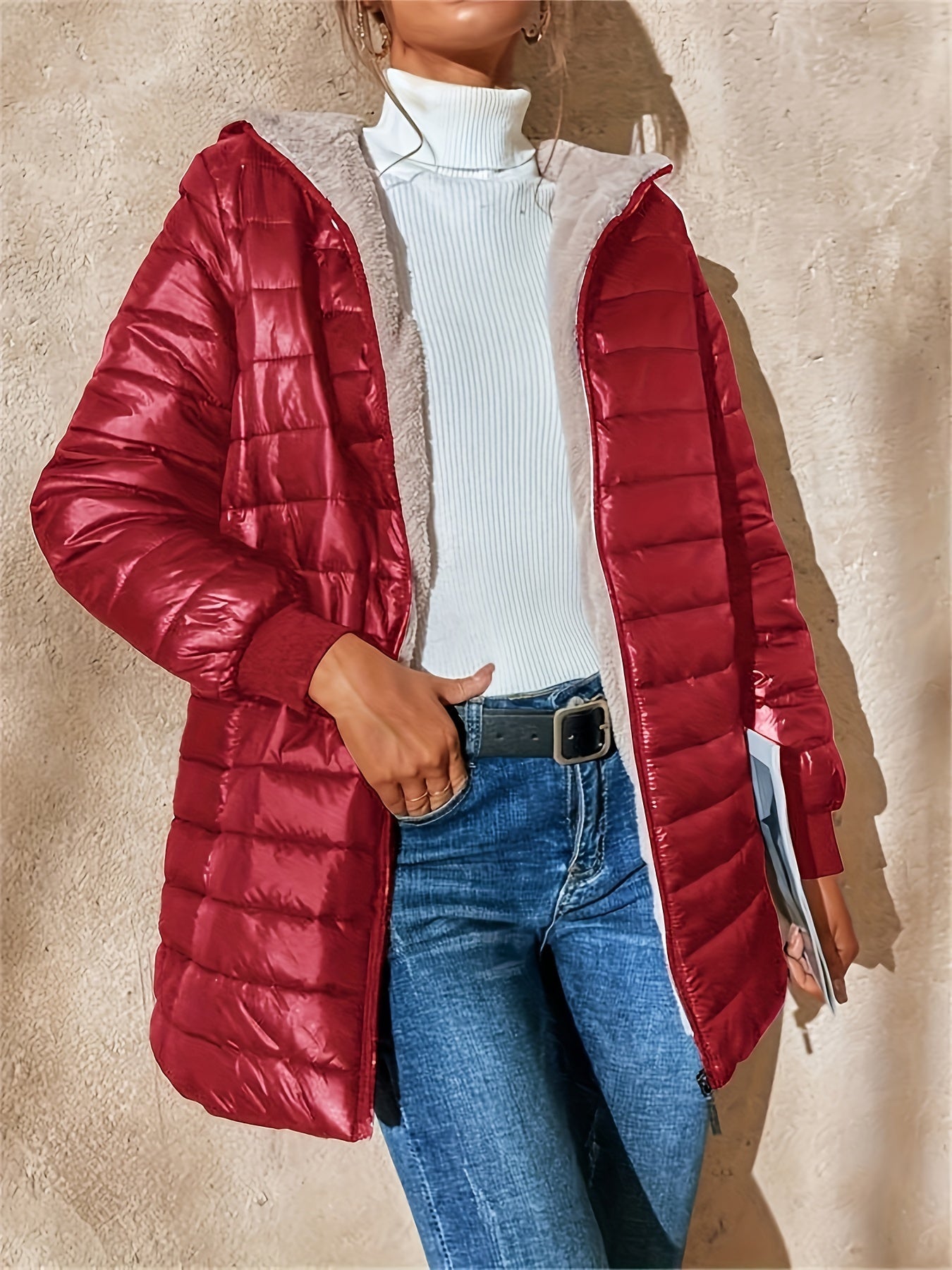 Kapuzenjacke mit Reißverschluss - Lässige Langarmjacke für den perfekten Alltagslook