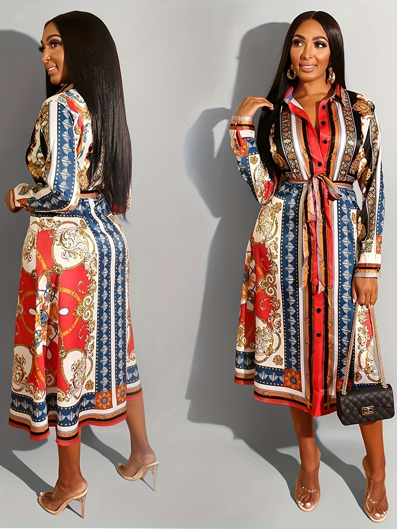 Ringelblume - Langarm Hemdkleid bis zur Wade