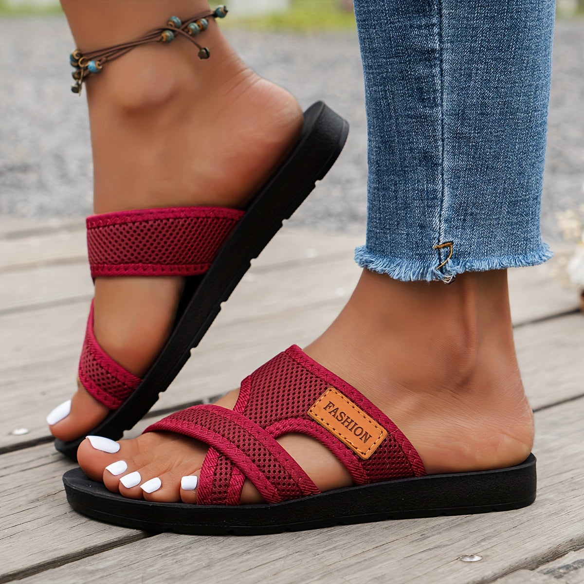 Schwarze Bequeme Sandalen - Sommerstil