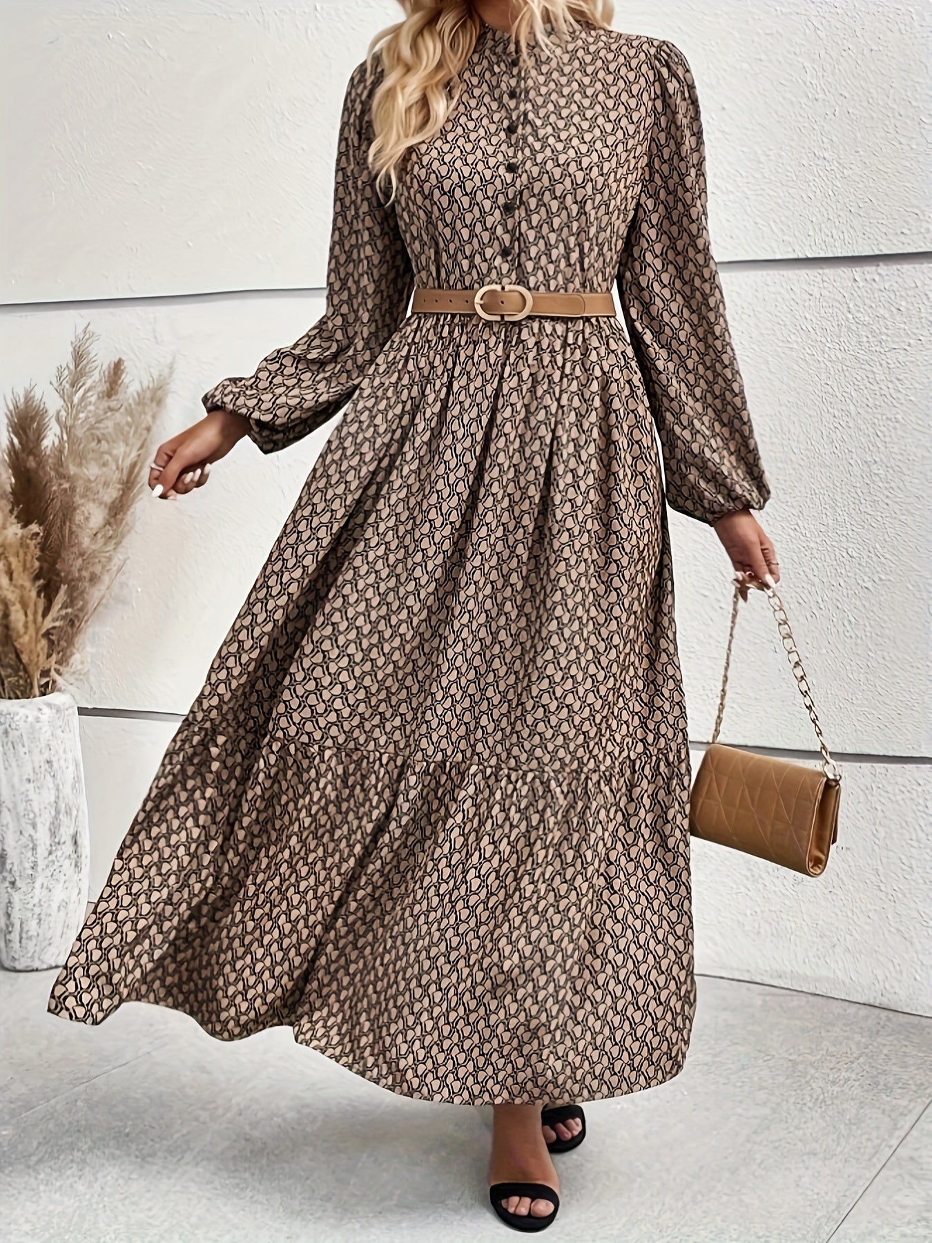 Braunes Polka-Dot-Kleid - Anna
