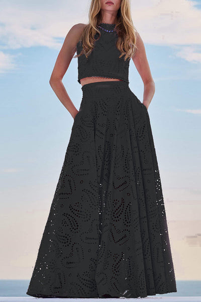 Rosanna - Ärmelloses Zweiteiliges Set Aus Spitze