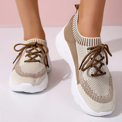 Braune Strick Sneaker - Lisa