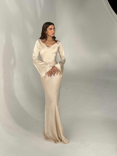 Sophie | Langärmliges Maxikleid – Fließender Schnitt für Eleganz und Komfort