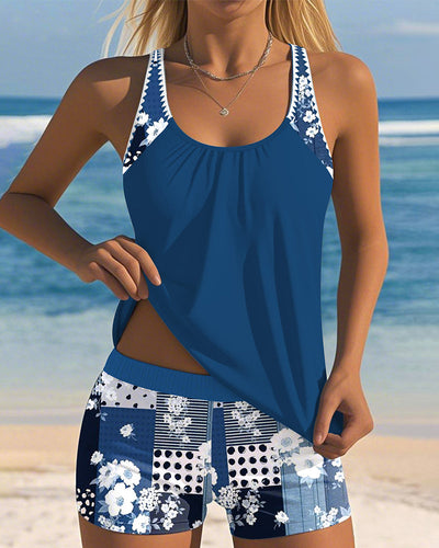 Badeanzug Bedruckt Zweiteilig Boxer