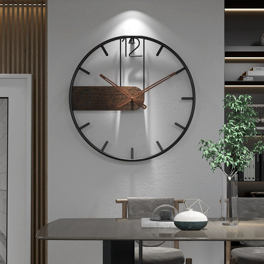 Zendoo | Stahl-Walnuss Wanduhr