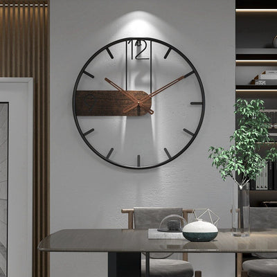 Zendoo | Stahl-Walnuss Wanduhr