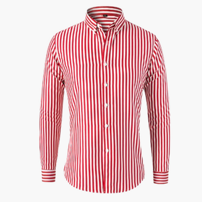 Gestreiftes Langarmhemd – Herren Freizeithemd mit Streifen