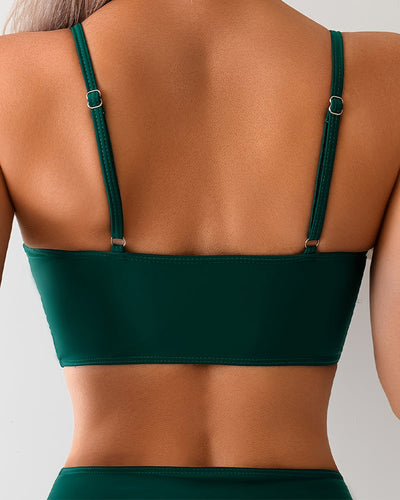 Badeanzug Dekorativ Metall Zweiteilig Dreieck