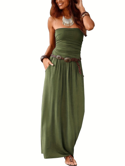 Schwarzes Maxikleid mit Bandeau - Lara