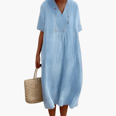 Boho Sommerkleid für Damen – Luftig, Locker & V-Ausschnitt