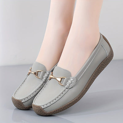 Graue Komfort Loafers - Emilia
