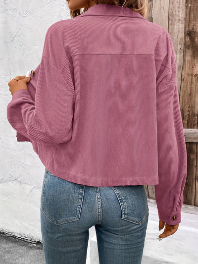 Knopf-Front Jacke - Lässige Langarmjacke für stilvolle Momente