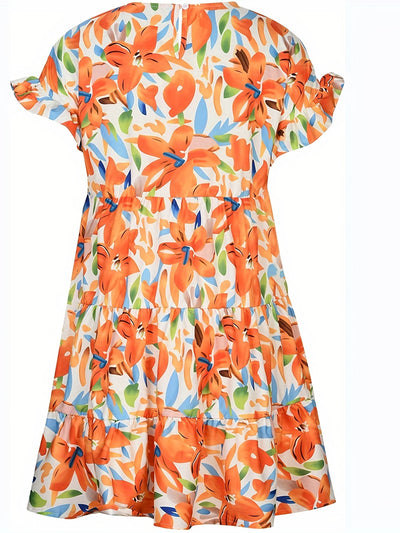 Buntes Sommerkleid mit Rüschen - Amelie