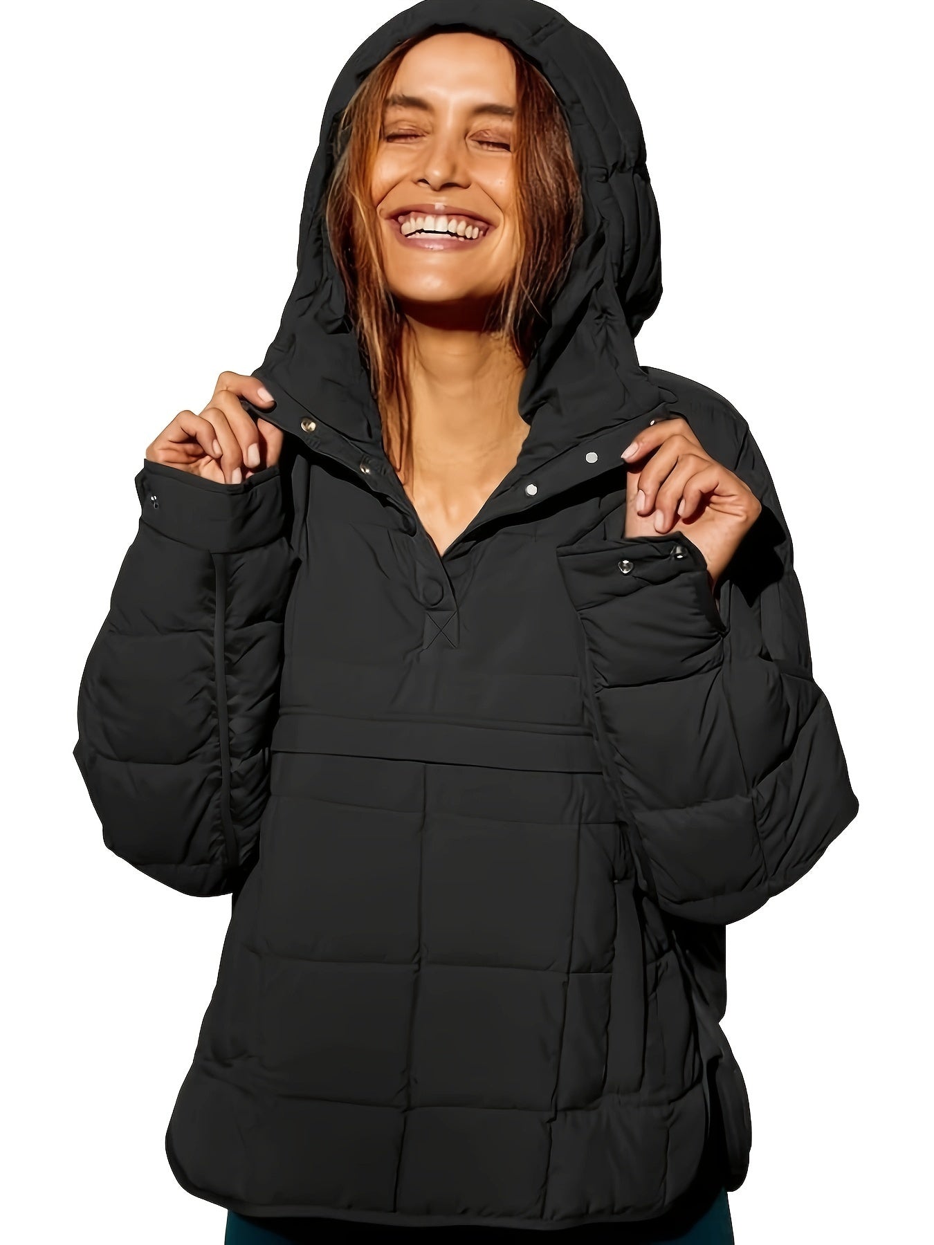 Solider Kapuzenmantel - Lässige warme Jacke für Damen