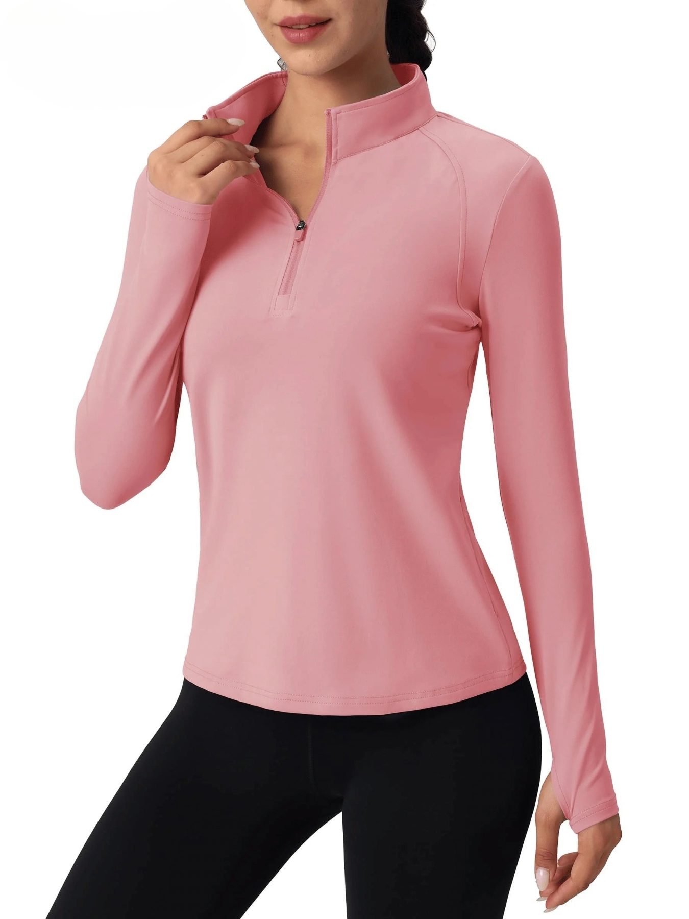 Tervona | Atmungsaktiver Damenpullover mit Viertel Reißverschluss