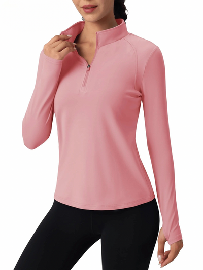 Tervona | Atmungsaktiver Damenpullover mit Viertel Reißverschluss