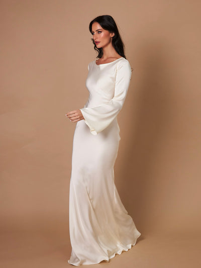 Sophie | Langärmliges Maxikleid – Fließender Schnitt für Eleganz und Komfort