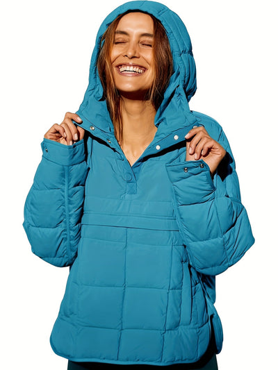 Solider Kapuzenmantel - Lässige warme Jacke für Damen