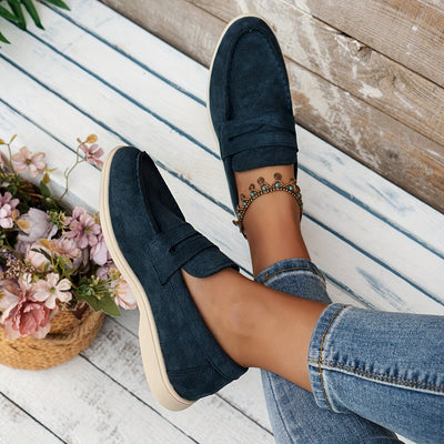 Marineblaue Damen Loafers - Ella