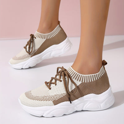 Braune Strick Sneaker - Lisa