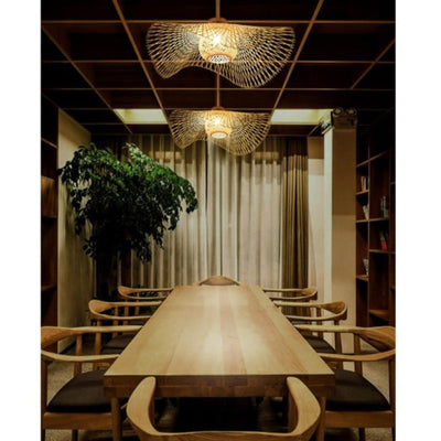 Maximilian | Muto Rattan Pendelleuchte - Asiatische Eleganz