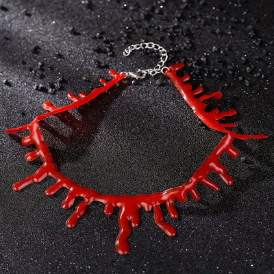 Halloween Horror Blutstropfen Choker