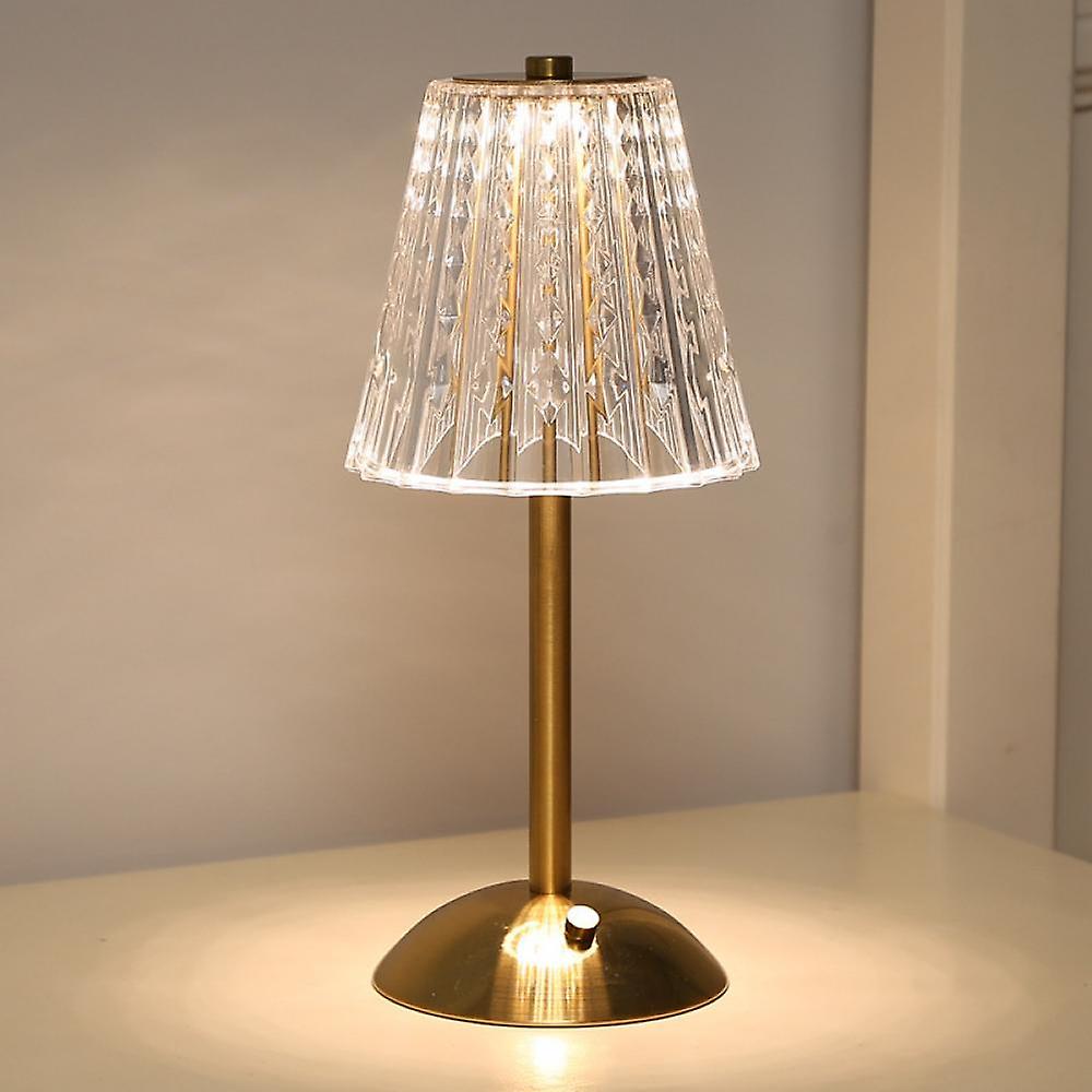Zendoo | Goldene Kristall-Tischleuchte