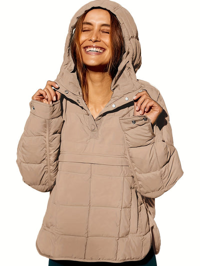 Solider Kapuzenmantel - Lässige warme Jacke für Damen