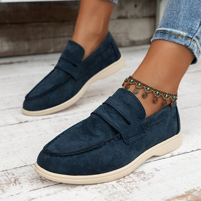 Marineblaue Damen Loafers - Ella