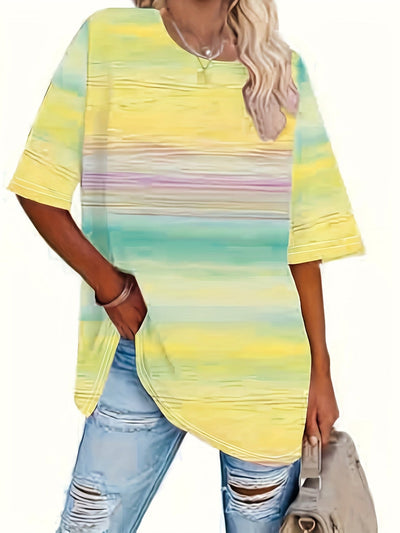 Gelbes Streifen-T-Shirt – Clara
