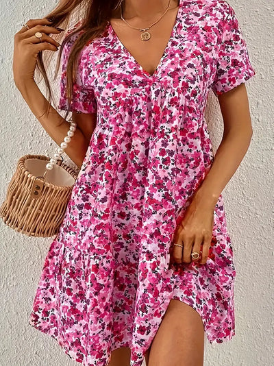 Vera  |  A-Linien-Kleid mit Blumenmuster