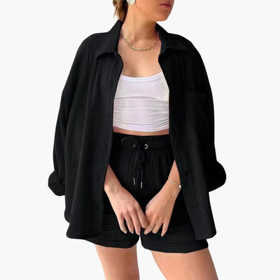 Zweiteiliges Set mit Shorts für Damen - lässiger Sommerlook