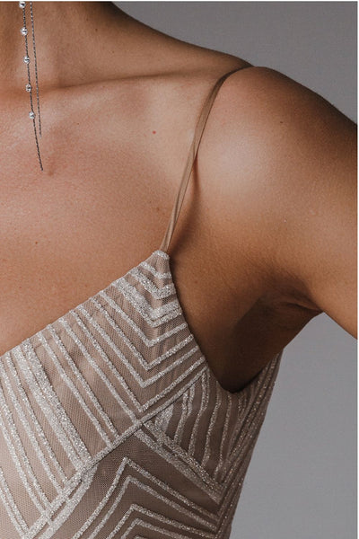 Thalassa - Funkelndes bodenlanges Partykleid