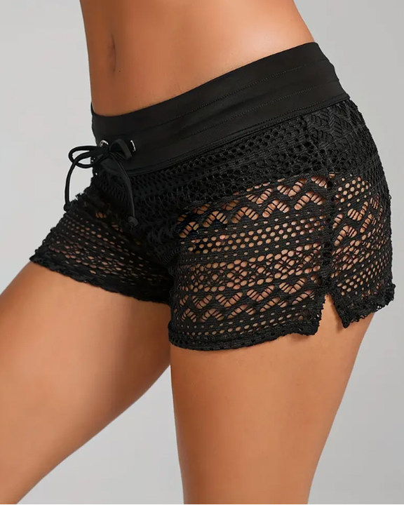 Badebekleidung Unterteil Sexy Spitze Einfarbig