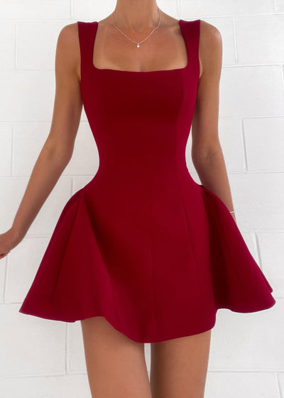 Vivienne | Kleid - Karmesinrot