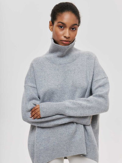 Xandra | Gestrickter Pullover Mit Langem Hals