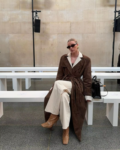 Ella | Wildleder Trenchcoat
