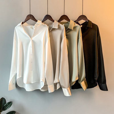Andrea | Elegante klassische Bluse aus 100 % Seide