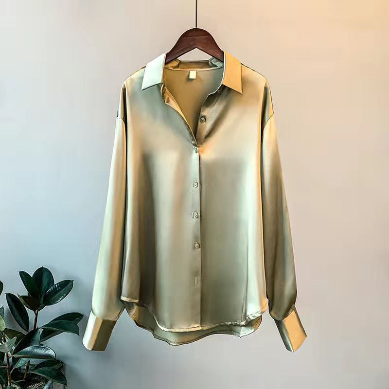 Andrea | Elegante klassische Bluse aus 100 % Seide