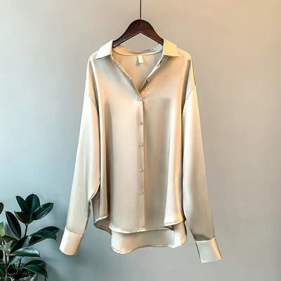 Andrea | Elegante klassische Bluse aus 100 % Seide