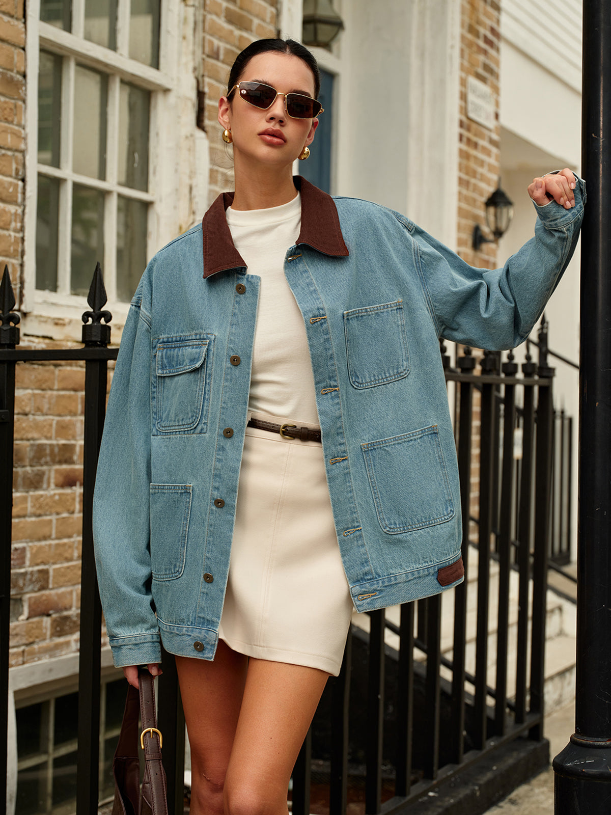 Isabelle | Kontrast-Jeansjacke
