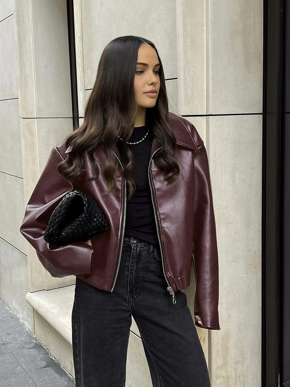 Greta | Klassische Lederjacke
